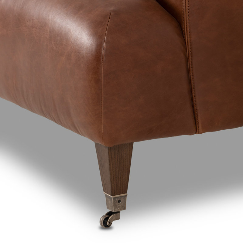 Kent Sofa, Dulane Mahogany Top Grain Leather