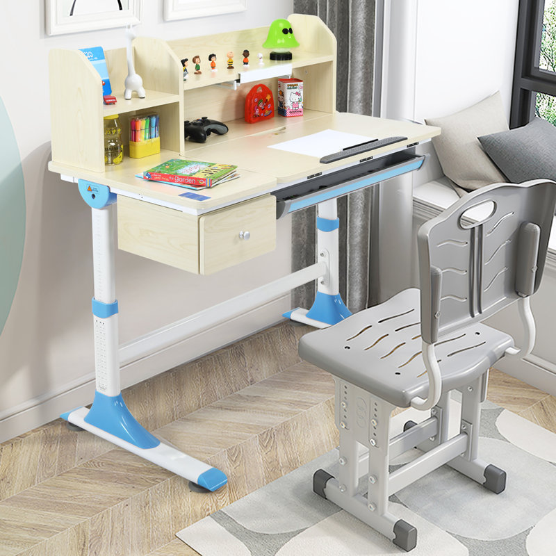 Bureau d'écriture avec rehausse 43,5 po Fitz Kids, Bleu