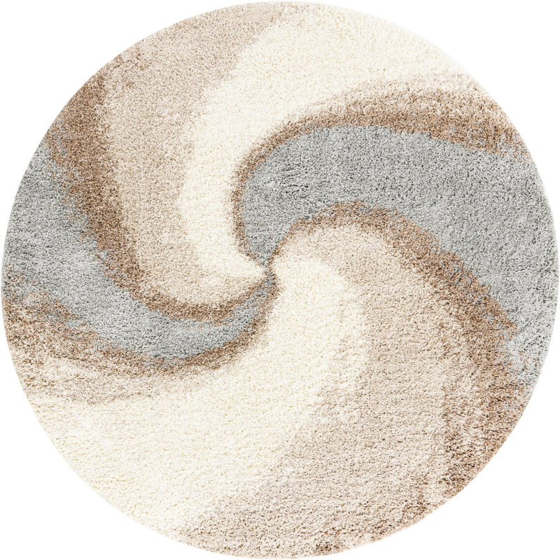 Abstract Indoor Rug, Round 8'