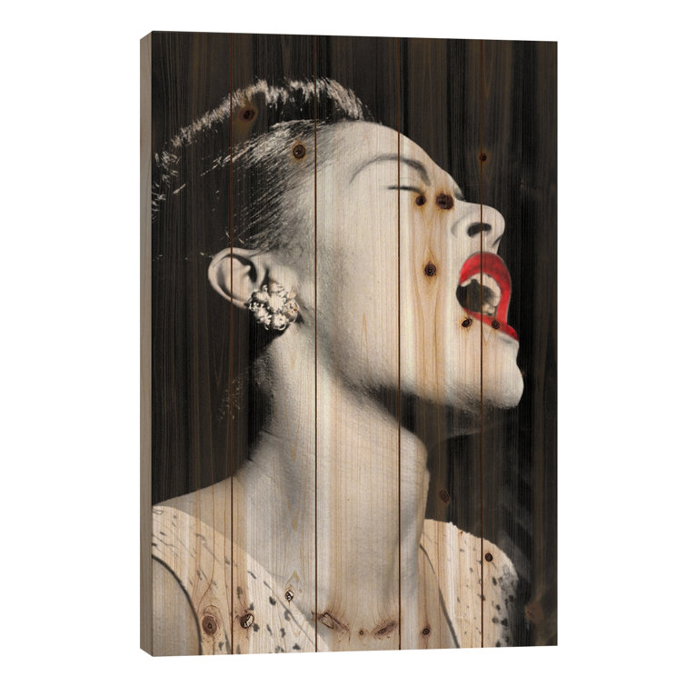 Mercer41 Billie Holiday Color Pop On Wood by Unknown Artist Print | Wayfair