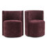 Chaises de salle à manger rembourrées avec roulettes cachées