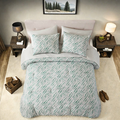 Piece Twin XL Polyester Bedding Sets, Green Modern Comforter Set for Home