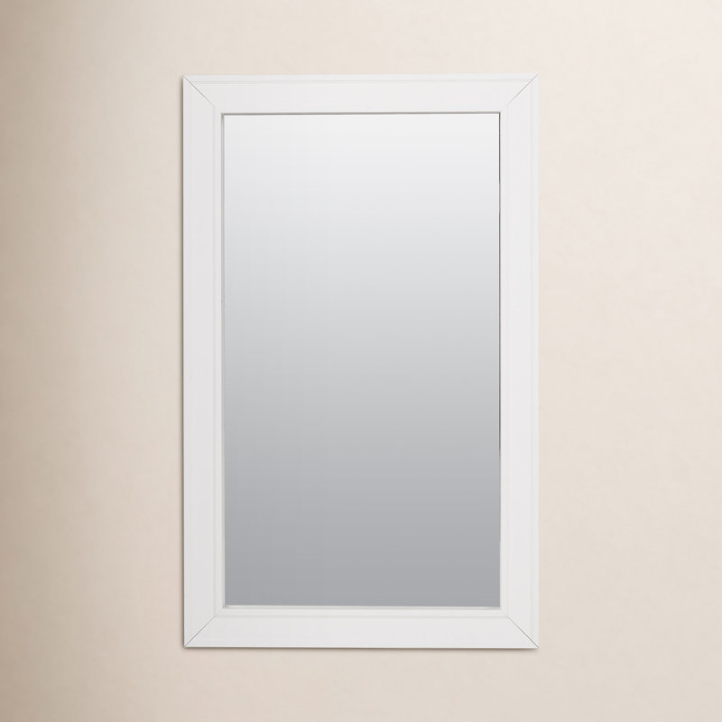 Jenkins W H Recessed Framed Medicine Cabinet Mirror 3 Adjustable, 26.25" H x 16.25" W x 5.18" D