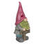 Gnome de 19 po avec chapeau rouge tenant une pancarte de bienvenue pour le jardin, le patio et le sentier