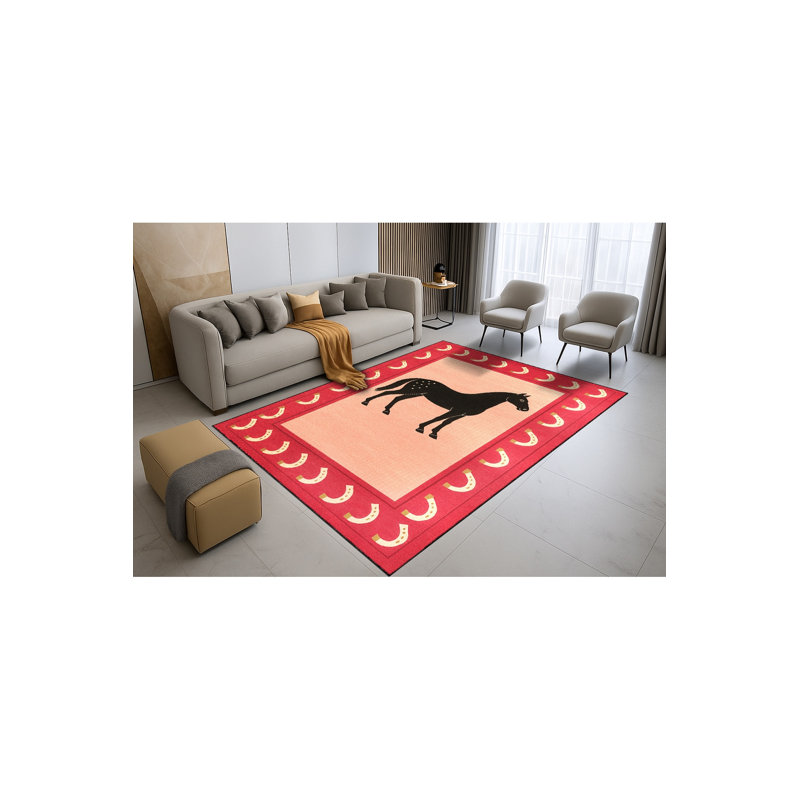 Tapis beige tissé à l'envers Mosso, 4'11" x 7'7"