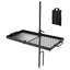 Heavy Duty Swivel Campfire Grill, 24" Portable Camping Grill Grate & Griddle, Sturdy Steel BBQ Mesh, 360° Height Adjustable Over Fire Pit Equipment, for Outdoor Open Flame Cooking, Black