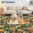 Modern Floral Area Rug 5x7 for Bedroom Non-Slip Low Pile Machine Washable Indoor Easy-Clean Carpet Stain-Resistant Soft Living Room Accent Flower Rug Fade-Resistant Premium Carpet for Playroom Green-1379800487-1379800486