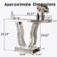 Console à miroir de 43 pouces, canapé d'entrée argent moderne avec pieds courbés incrustés de pierre, décoration glamour et polyvalente pour le salon et le couloir