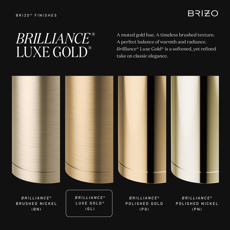 Litze® Widespread Lavatory Faucet With High Spout, Luxe Gold, Wheel Handle, 1.5 GPM