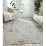 Annan Abstract Handmade Tufted Silver/Gray Area Rug