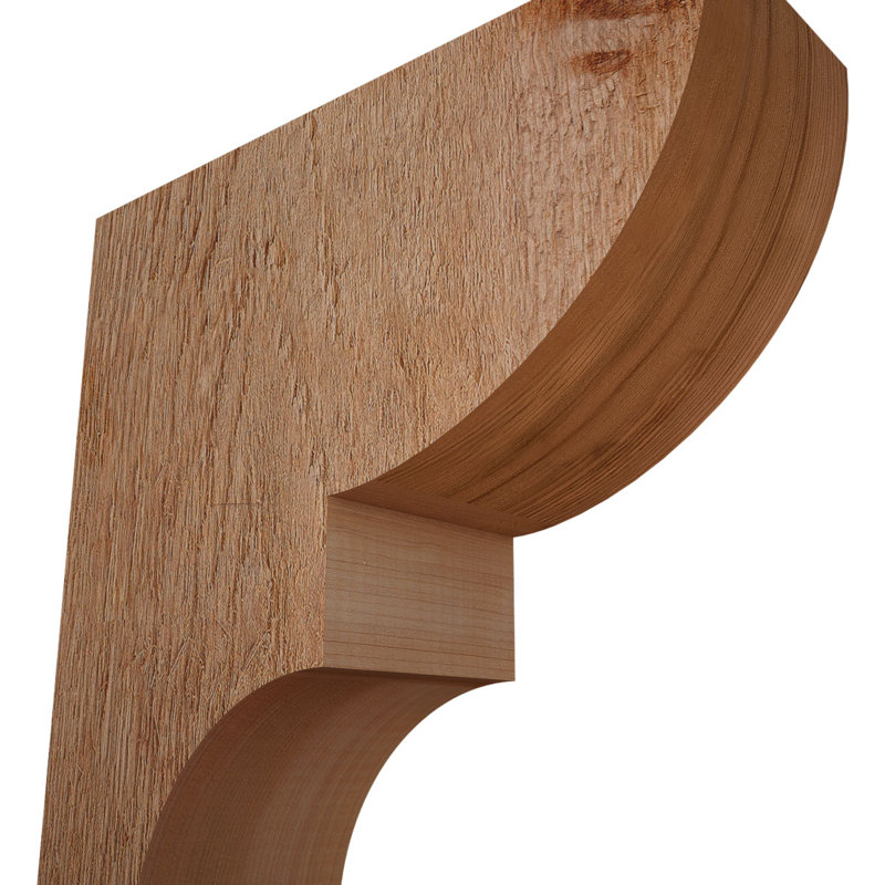 4"W x 12"H x 12"L Ridgewood Rough Sawn Rafter Tail, Western Red Cedar, Western Red Cedar, 12" H x 12" W x 4" D