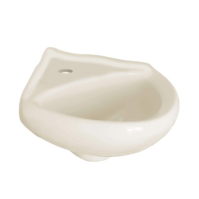 Lavabo d'angle en porcelaine vitrifiée avec débordement pour salle de bain