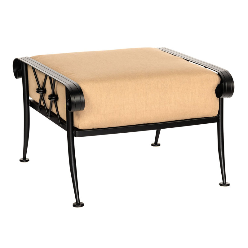 Derby Outdoor Ottoman, Graphite