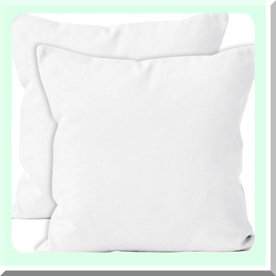 Sublimation White Pillow Cover Set - DIY Blank Cushion Cases - 4 Pack Twill with Invisible Zipper for Printing & Painting