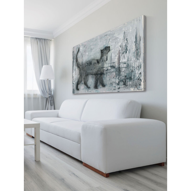 Cat Prance by Parvez Taj - Painting on Canvas, 30cm H x 45cm W x 3.81cm D