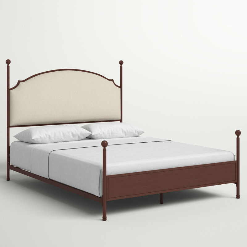 Marinez Upholstered Metal Standard Bed, Queen