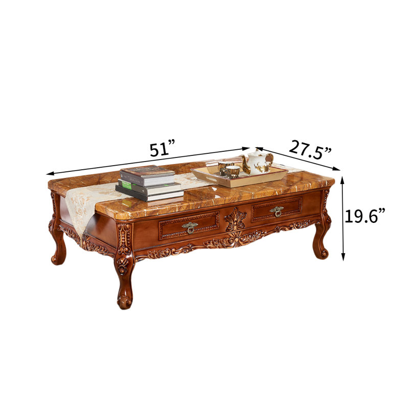 Table basse Asilee, Brun, Brun