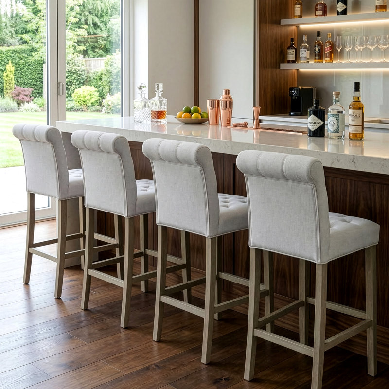 Tabouret de bar et de comptoir Cirencester, Beige, Tabouret de bar (siège d'une hauteur de 29 po)