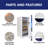 Corona 3.2 Cu. Ft. Mini Fridge with Built-In Bottle Opener, Compact Refrigerator for Dorm Room, Office & Bedroom, Freestanding Beverage Refrigerator, White