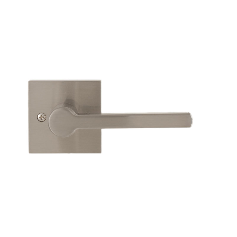 Levier de porte de passage avec rosette Brady, Nickel satiné, Passage