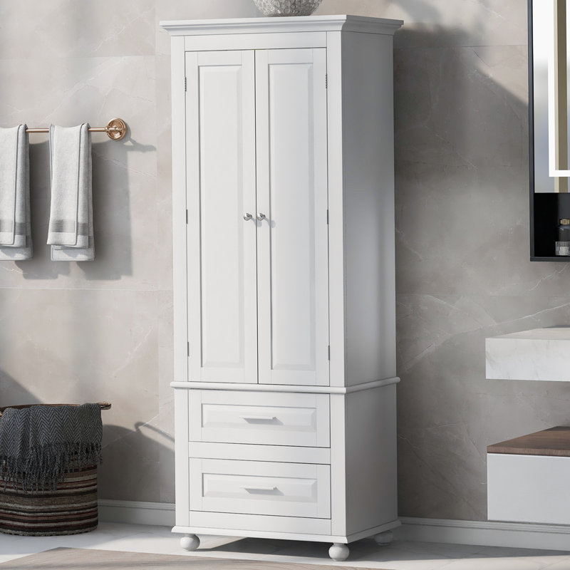 Bellamy 62.5'' Freestanding Bathroom Cabinet, White