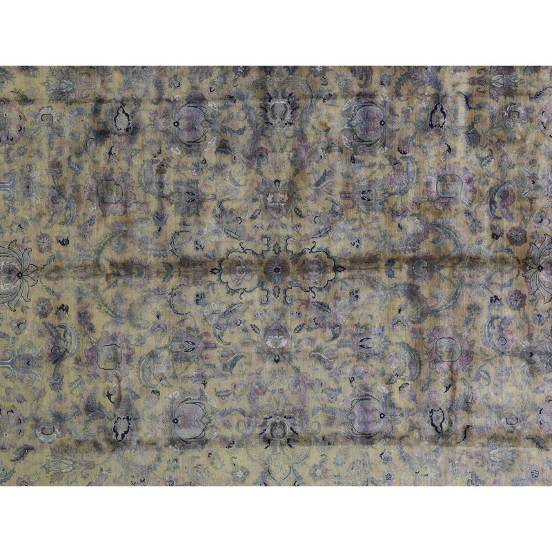 Hand-Knotted High-Quality Gold Area Rug