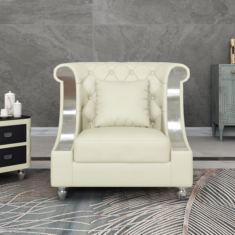 Mayfair Collection Club Chair, Off White