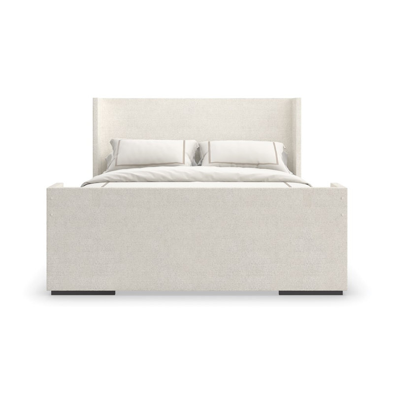 Shelter Me Upholstered Wingback Bed, King
