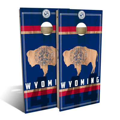 Wyoming State Flag 2.0 Cornhole Board Set | Includes (2) Boards, (8) Bags & Optional Accessories