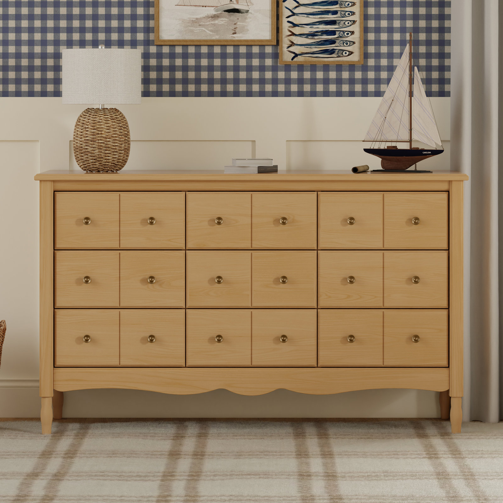 Liberty 9-Drawer Dresser, Honey