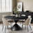 Elegant Black Round Dining Table with Sleek Cone Base, Luxury Contemporary Design for Sophisticated Living Spaces