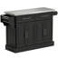 Îlot de cuisine roulant avec rangement, chariot de cuisine portable avec plateau en acier inoxydable, 2 tiroirs, porte-épices, porte-serviettes et armoires, noir-78614372