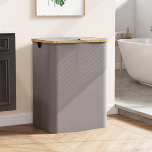 Panier à linge avec couvercle, panier à linge double 150L