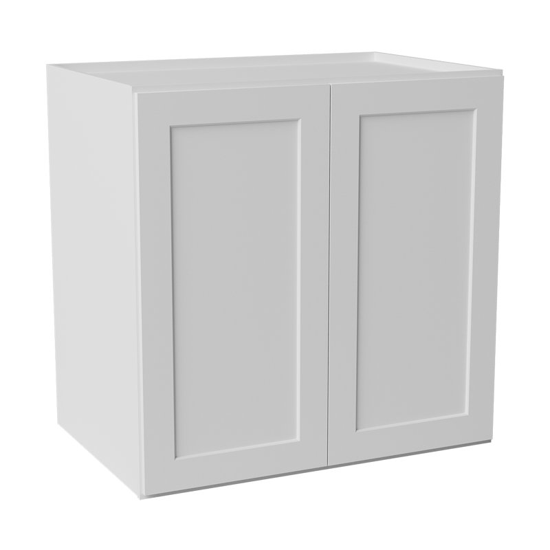 Armoire de cuisine en bois massif prête à assembler, Blanc, 36", 36"