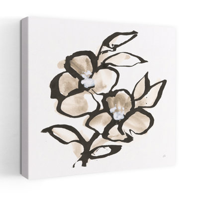 Bold Greige IV Contemporary Flower Art