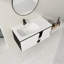 Meuble-lavabo mural 40 po avec lavabo en céramique et porte d'armoire à fermeture en douceur 40 po