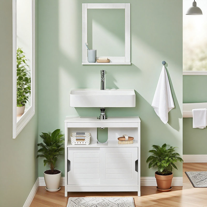 Lyndora 60cm Single Bathroom Vanity Base Only in White