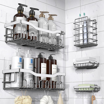 Organisateur de douche adhésif (paquet de 5)