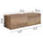 Piece Wall Mounted Entertainment Center In Walnut – Floating Tv Console With Upper Open Shelf Cabinets, Modern Media Storage