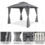 10 pi. L 10 pi. D Pavillon de jardin en fer avec plateau en forme d'arc-97002133