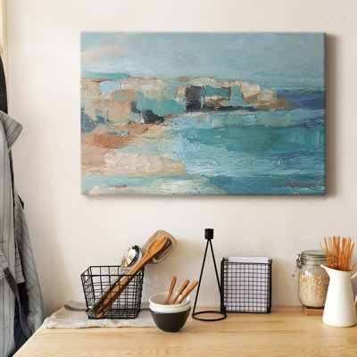 Turquoise Cliff Wall I on Canvas