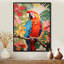 Perroquet rouge et bleu dans la jungle africaine - Art mural perroquet-811654456-1043294620