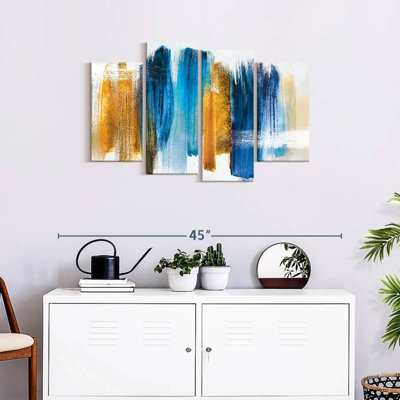 «Blue and Gold Abstract», reproduction sur toile