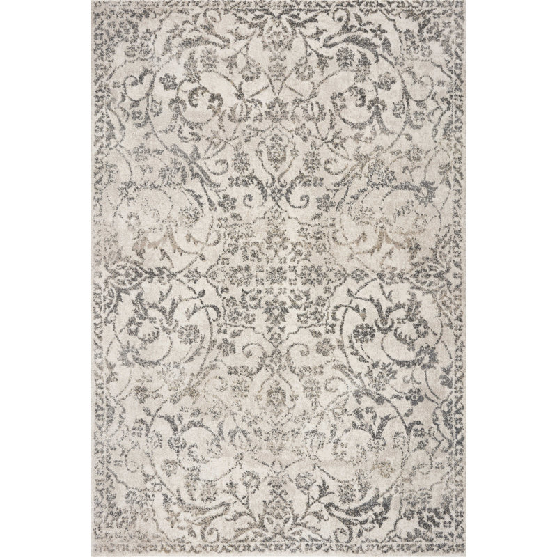 Tapis de couloir ivoire Crouch, Rectangle 8 pi 10 po x 13 pi