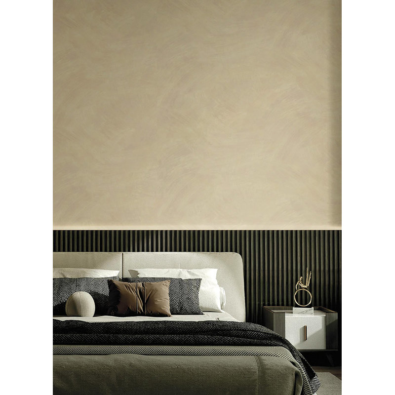 Galerie Synergy Brushed Texture Wallpaper, Dark Beige