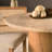 42" Round Travertine Pedestal Dining Table