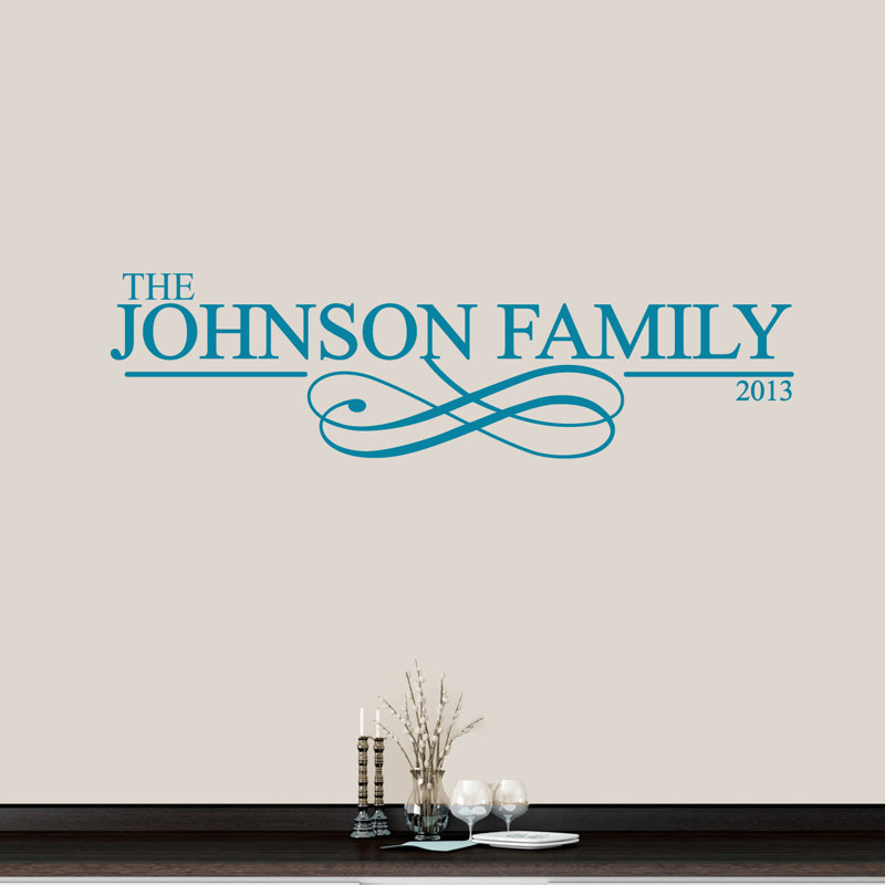 Text & Numbers Wall Decal, Teal, Yes