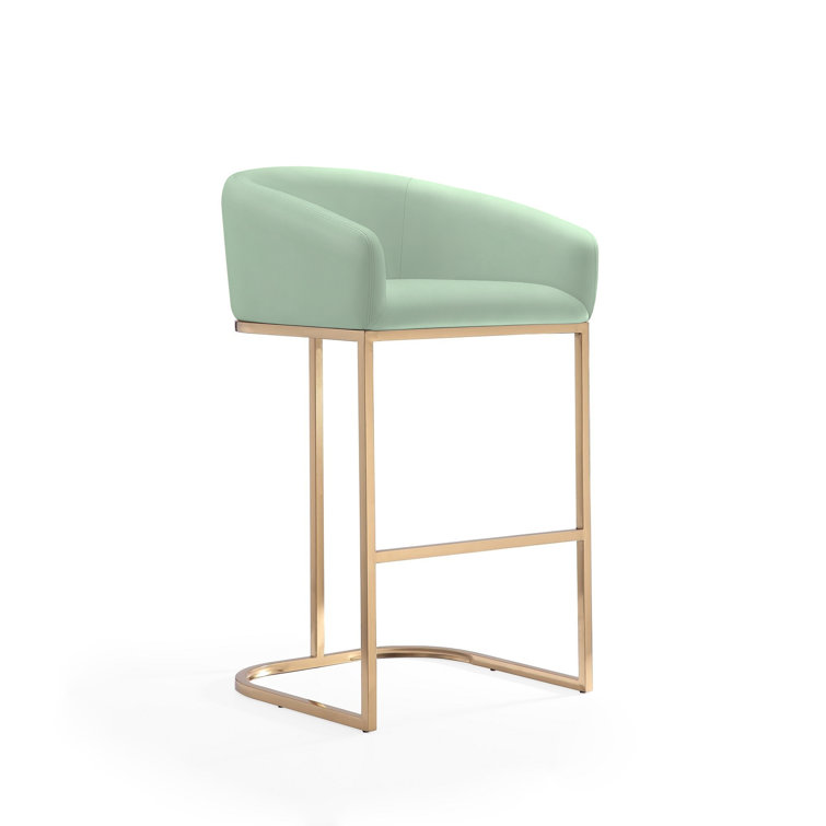 Lioba Upholstered Counter Stool with Metal Frame