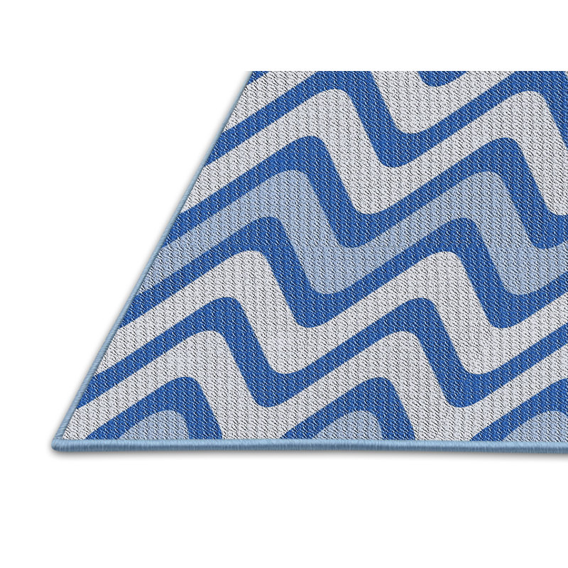 Tapis de zone bleue à motifs, Rectangle 4 pi x 6 pi