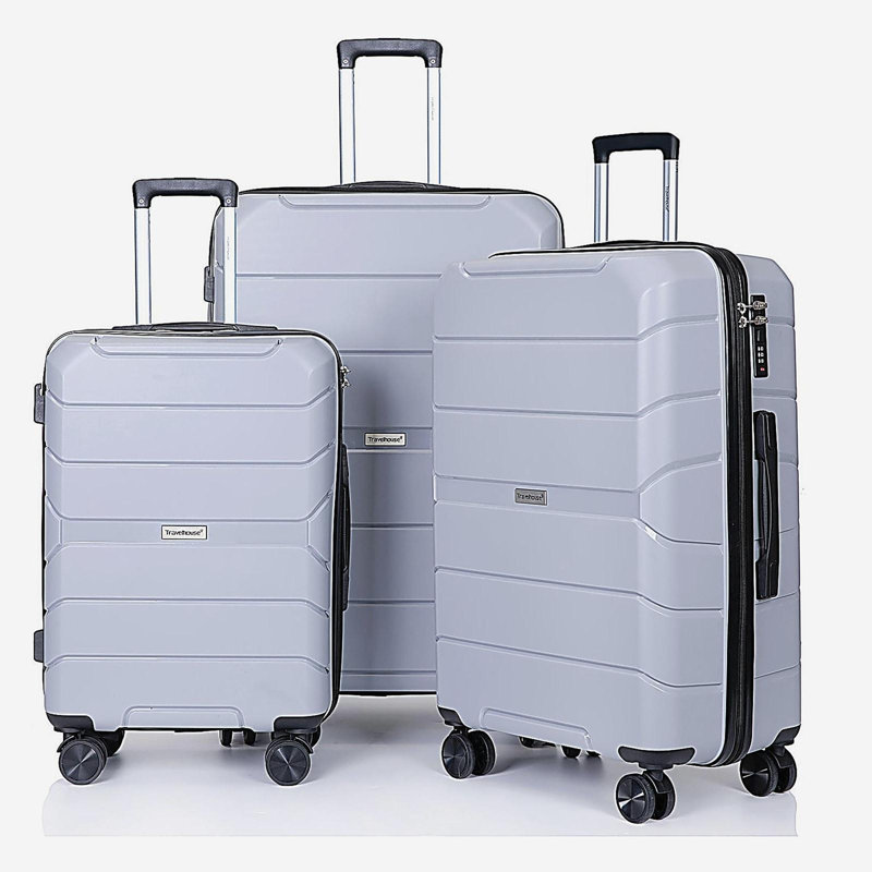 Ensemble de valises légères et durables avec serrure TSA, ensemble de 3 valises Hardshell